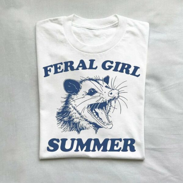 Feral Girl Summer Opossum T Shirt