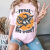 Feral and Spooky Raccoon Halloween T Shirt 3